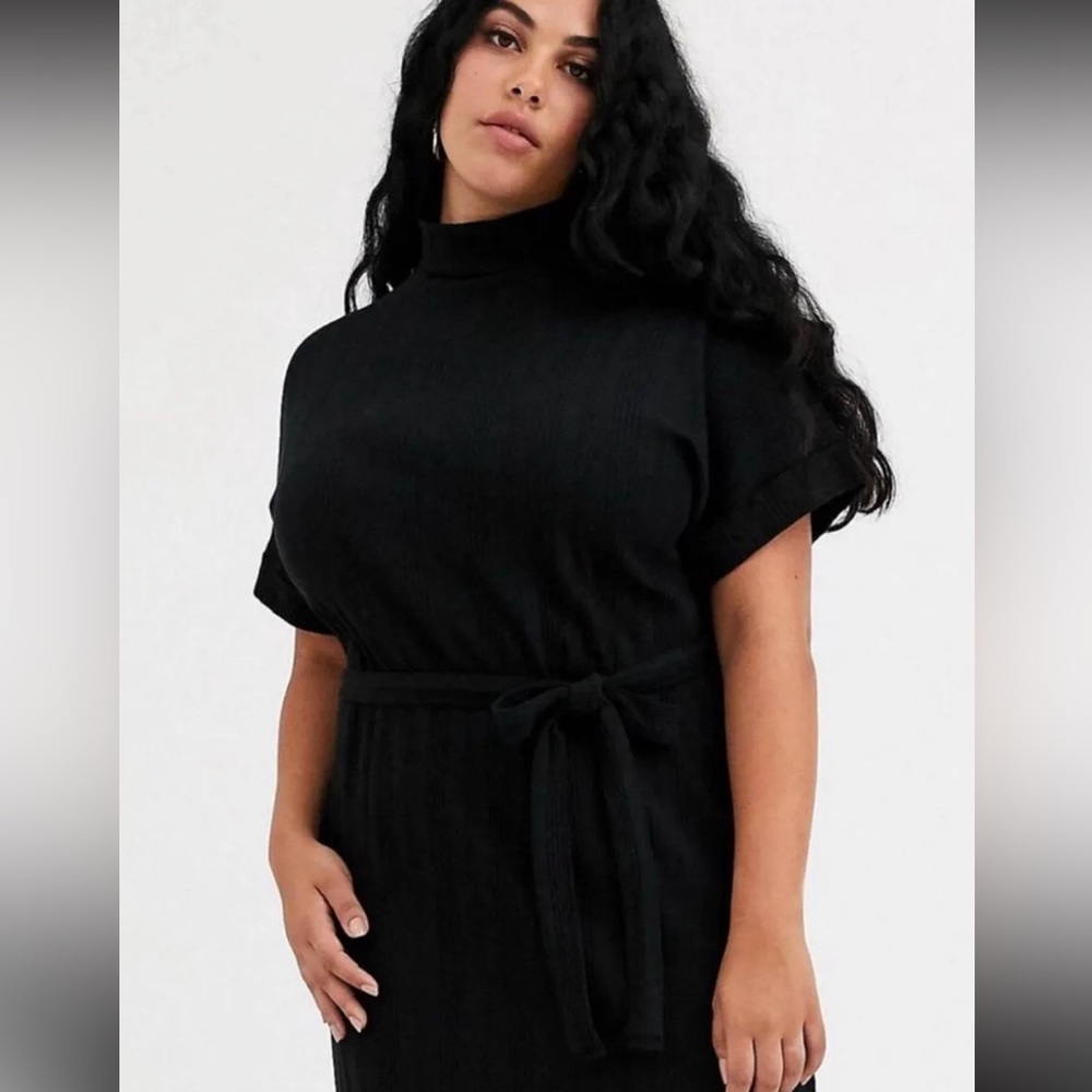 ASOS CURVE t-shirt dress with tie belt